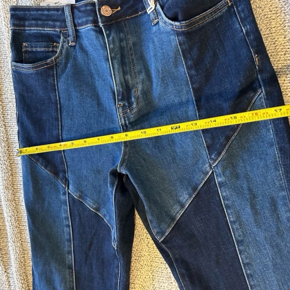 NWT Vervet Bella High-Rise Flare Patchwork Jeans Sz 29 - Picture 3 of 8